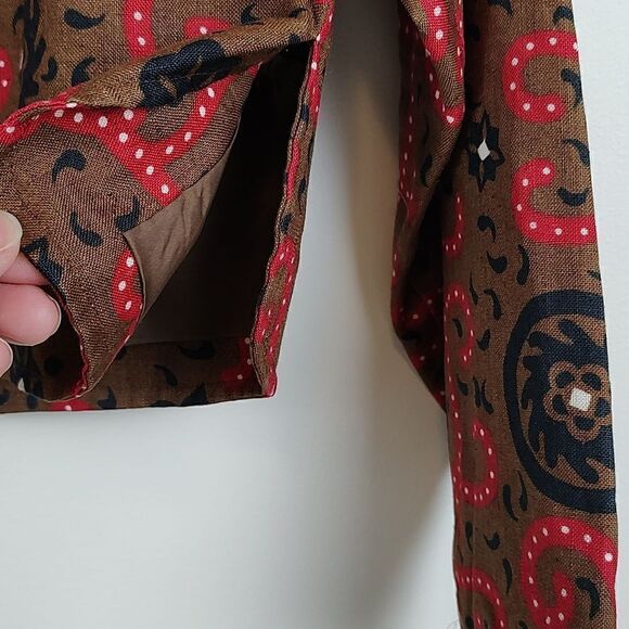 Classiques For Nordstrom Zip Front Cropped Linen Jacket Size Small - Picture 11 of 13